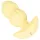 Cuties Mini - plug anal vibrador texturizado - silicona amarilla