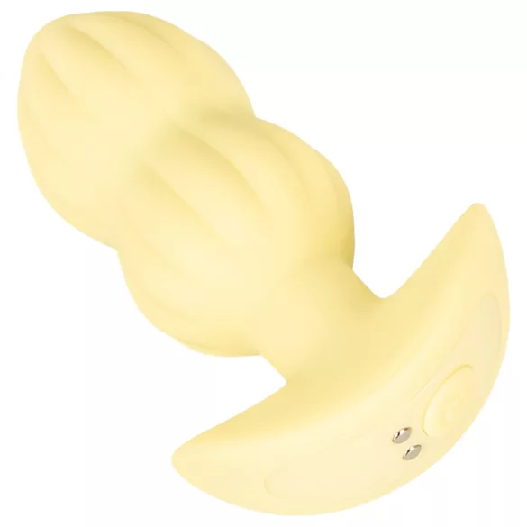 Cuties Mini - plug anal vibrador texturizado - silicona amarilla