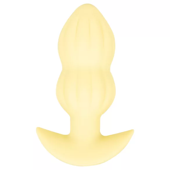 Cuties Mini - plug anal vibrador texturizado - silicona amarilla