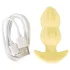 Cuties Mini - plug anal vibrador texturizado - silicona amarilla