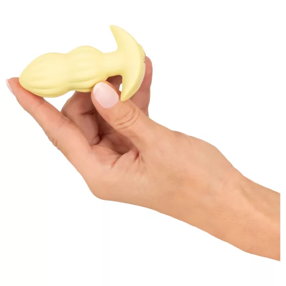Cuties Mini - plug anal vibrador texturizado - silicona amarilla
