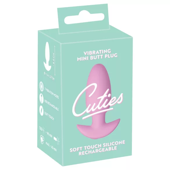 Cuties Mini - plug anal vibrador - silicona - rosa