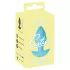 Cuties Mini - plug anal vibrador - silicona - azul