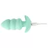 Cuties Mini - plug anal vibrador con esferas - silicona verde