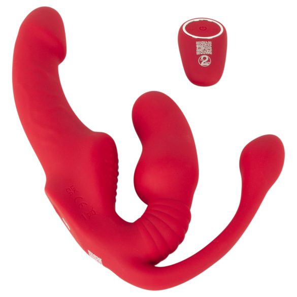 You2Toys Strapless - arnés con vibrador triple sin correas (rosa)