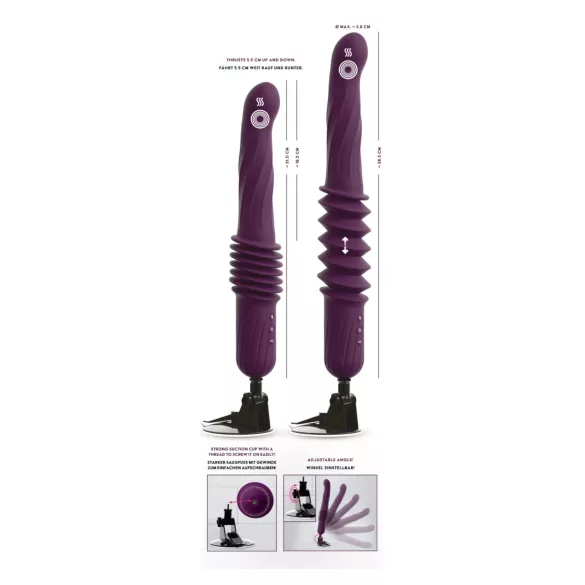 You2Toys - vibrador impulsor con calefacción y control remoto (morado)