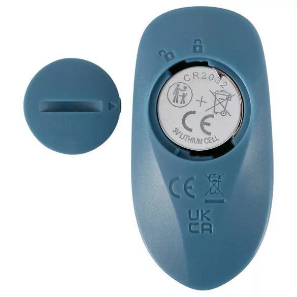 You2Toys - Vibrador conejito empujador con arnés de 3 piezas con mando a distancia (azul)