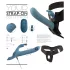 You2Toys - Vibrador conejito empujador con arnés de 3 piezas con mando a distancia (azul)
