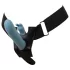 You2Toys - Vibrador conejito empujador con arnés de 3 piezas con mando a distancia (azul)