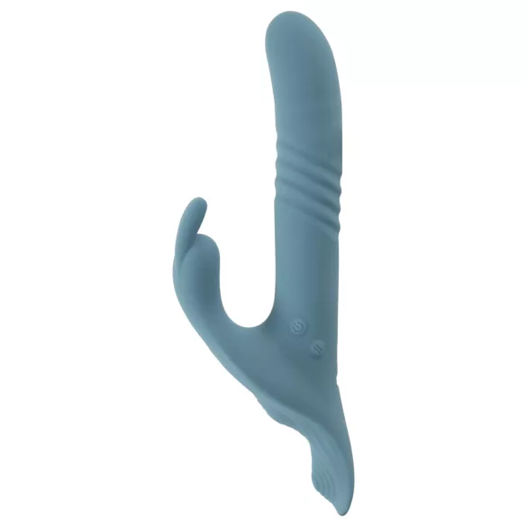 You2Toys - Vibrador conejito empujador con arnés de 3 piezas con mando a distancia (azul)