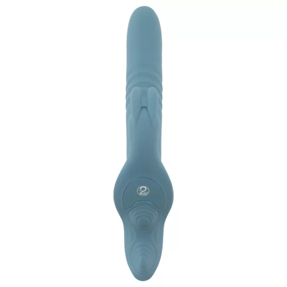 You2Toys - Vibrador conejito empujador con arnés de 3 piezas con mando a distancia (azul)