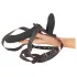 You2Toys - vibrador doble con arnés y mando a distancia (negro)