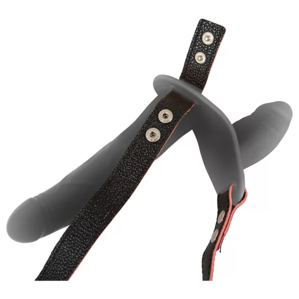 You2Toys - vibrador doble con arnés y mando a distancia (negro)