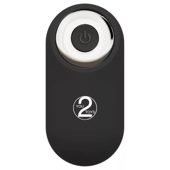 You2Toys - vibrador doble con arnés y mando a distancia (negro)