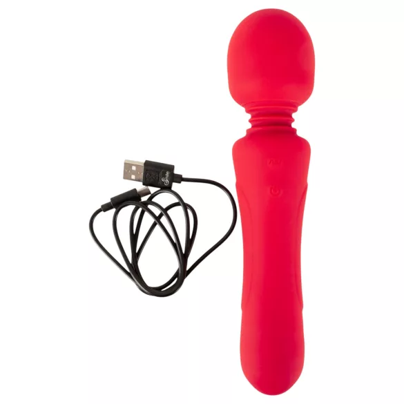 Sweet Smile - vibrador tipo varita recargable e impermeable (rojo)