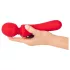 Sweet Smile - vibrador tipo varita recargable e impermeable (rojo)