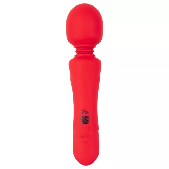 Sweet Smile - vibrador tipo varita recargable e impermeable (rojo)