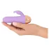 Cuties - mini vibrador de clítoris con brazo, recargable y resistente al agua (lila)