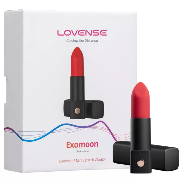 Lovense Exomoon - mini vibrador con forma de pintalabios (negro)