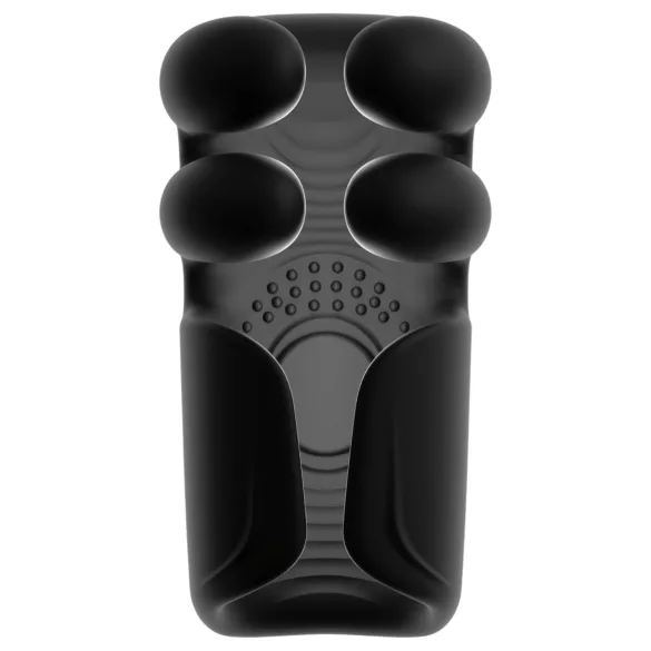 Rebel - masturbador pulsante y vibrador (negro)