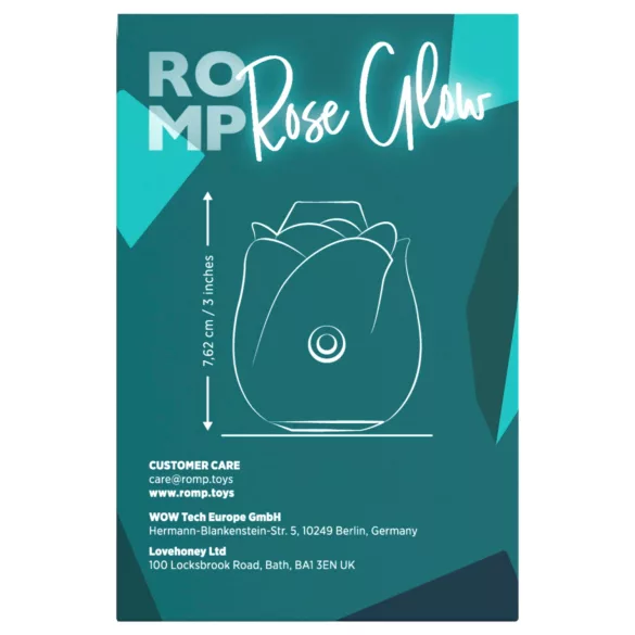 ROMP Rose Glow - estimulador de clítoris por ondas de aire (azul)