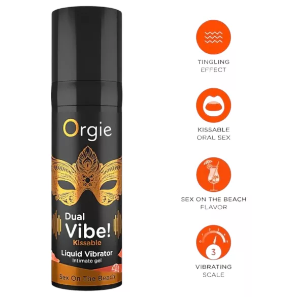 Orgie Dual Vibe - vibrador líquido unisex - Sex on the Beach (15 ml)