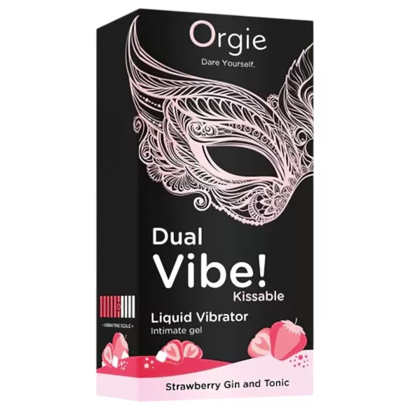 Orgie Dual Vibe - vibrador líquido unisex - Fresa - Gin Tonic (15 ml)