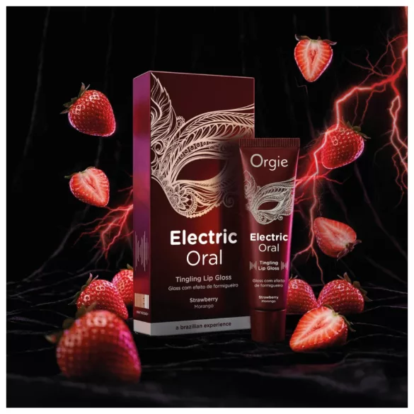 Orgie Electric Oral - brillo labial con efecto hormigueante - fresa (10 ml)