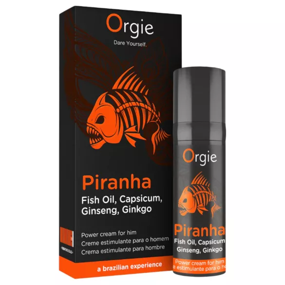Orgie Piranha Power Cream - Crema Estimulante para Potenciar la Erección para Hombres (15 ml)