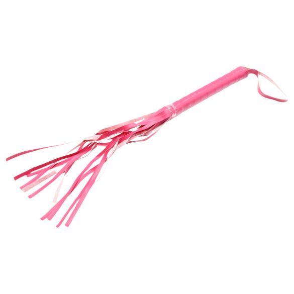 Látigo de cuero sintético - rosa (42cm)