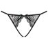 Obsessive Miamor - Panty de encaje abierto de rejilla para mujer (negro) - L/XL
