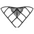 Obsessive Miamor - Panty de encaje abierto de rejilla para mujer (negro) - L/XL