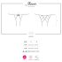 Obsessive Miamor - Panty de encaje abierto de rejilla para mujer (negro) - L/XL