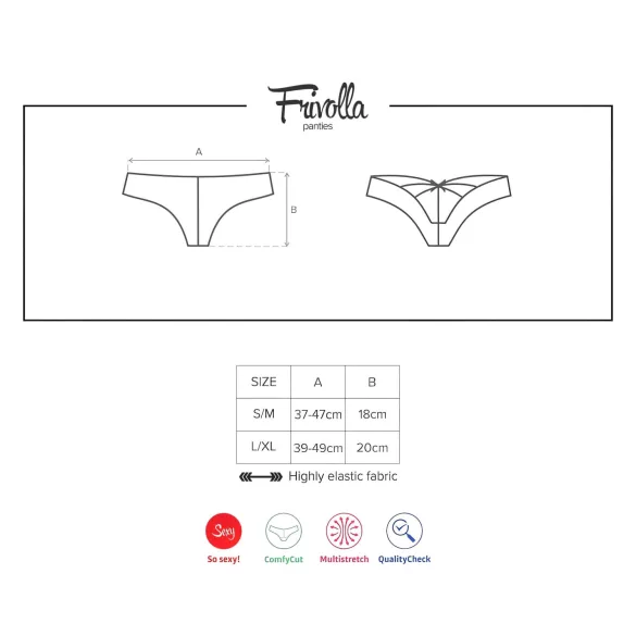 Obsessive Frivolla - braguitas de encaje picante - negro - L/XL