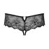 Obsessive Merossa - Tanga femenina abierta con strass - Negro - L/XL