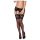 Obsessive 810-STO-1 - Medias anchas de encaje - Negro - L/XL