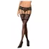Obsessive Leticia - medias con encaje ancho - negro - L/XL