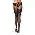 Obsessive Leticia - medias con encaje ancho - negro - L/XL
