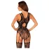 Obsessive - body de red abierto con flores - negro - talla S-L