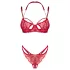 Obsessive Matildea - conjunto de sujetador de encaje - rojo