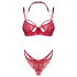 Obsessive Matildea - conjunto de sujetador de encaje - rojo