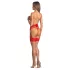 Obsessive Matildea - liguero con encaje y cadenas - rojo - L/XL