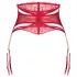 Obsessive Matildea - liguero con encaje y cadenas - rojo - L/XL