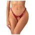 Obsessive Inferro - tanga abierta ajustable efecto cuero - rojo