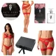Obsessive Aloisa - set de lencería regalo - 6 piezas - rojo - L/XL