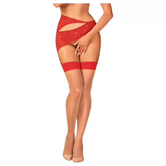 Obsessive Aloisa - set de lencería regalo - 6 piezas - rojo - L/XL