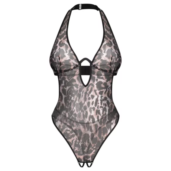 Obsessive Addia - body abierto de estampado leopardo - L/XL