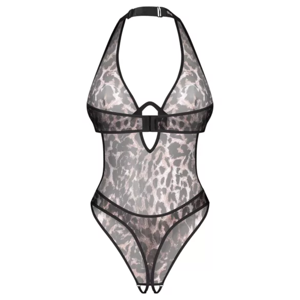 Obsessive Addia - body abierto de estampado leopardo - L/XL