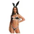 Obsessive Night Bunny - disfraz de conejita de cuatro piezas para mujer (negro)