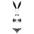 Obsessive Night Bunny - disfraz de conejita de cuatro piezas para mujer (negro)